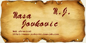 Maša Jovković vizit kartica